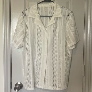 Men’s mesh short sleeve collared shirt